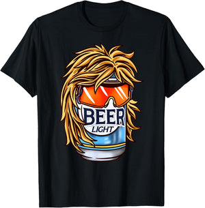 Funny Beer Drinking Shirt, Funny Redneck Mullet T-Shirt - T-Shirt | Black