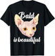 Bald Is Beautiful Funny Sphynx Cat Hairless Feline T-Shirt - T-Shirt | Black
