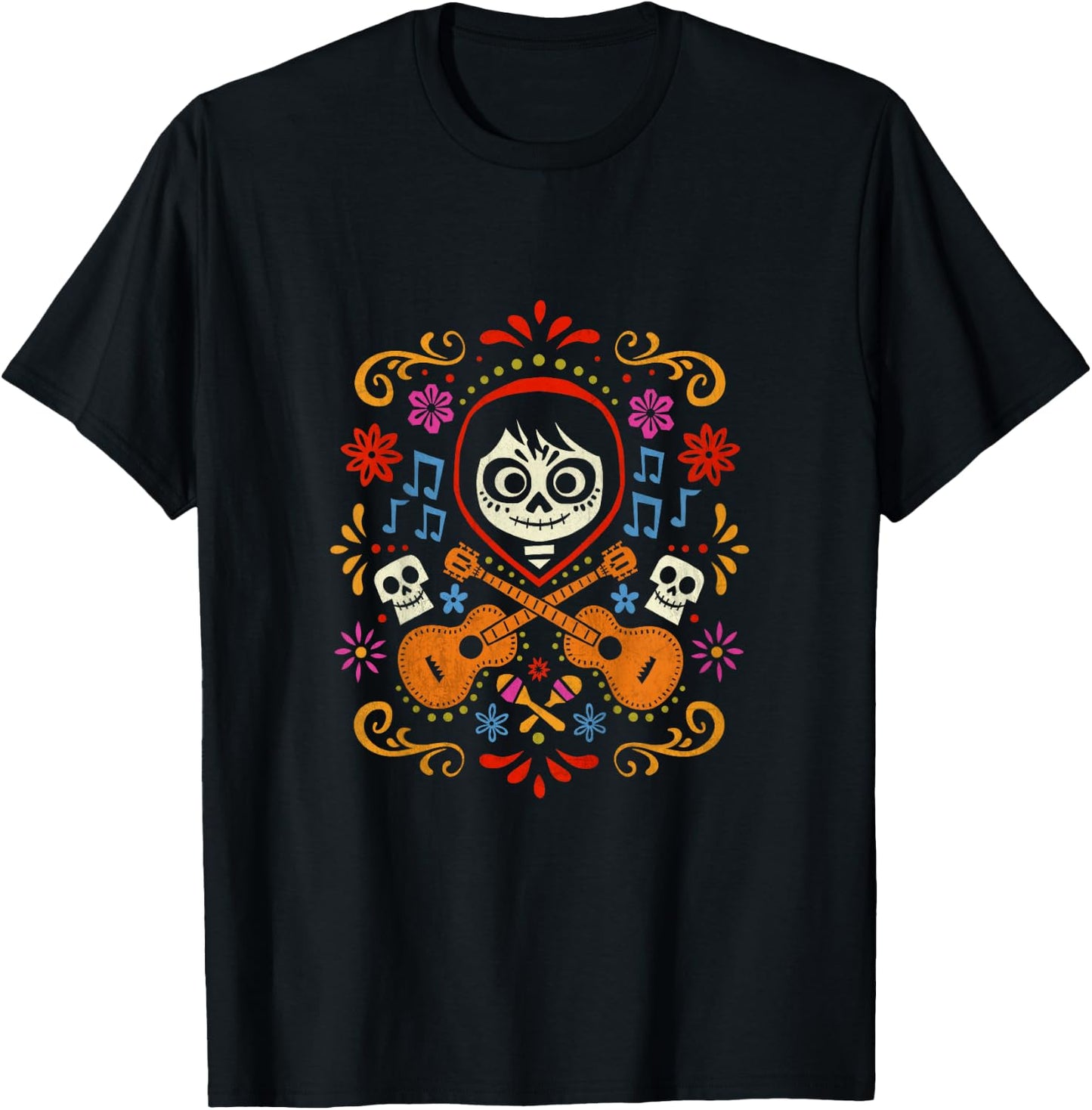 Kids Disney Pixar Coco Miguel Guitar Celebration Toddler T-Shirt - T-Shirt | Black