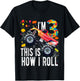 Kids 3 Year Old Building Blocks Monster Truck 3rd Birthday Boy T-Shirt - T-Shirt | Black