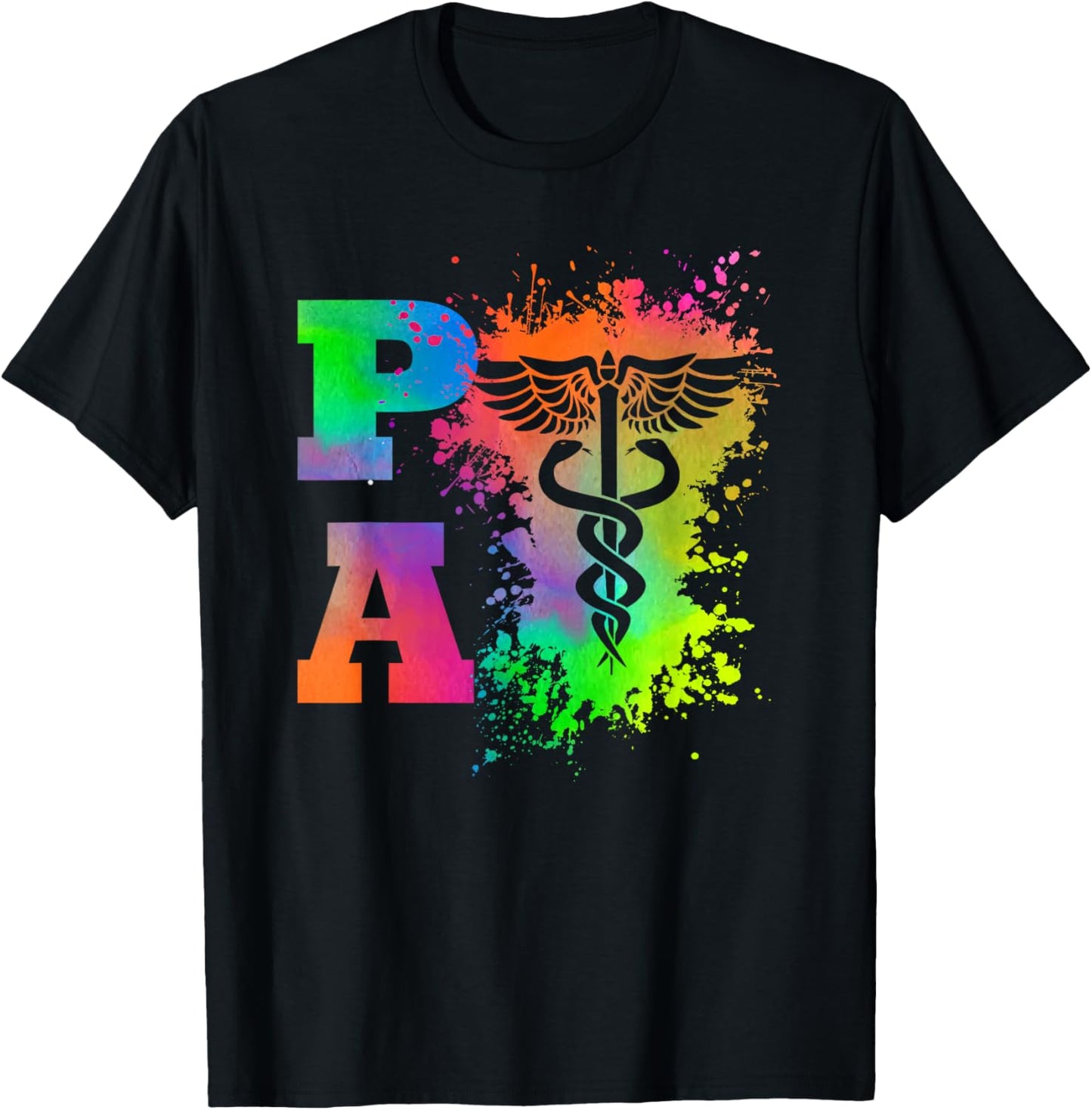 Physician Assistant Caduceus PA T-Shirt - T-Shirt | Black