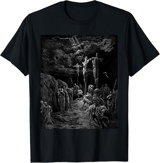 The Crucifixion of Jesus Gustave Dore Biblical Art T-Shirt - T-Shirt | Black