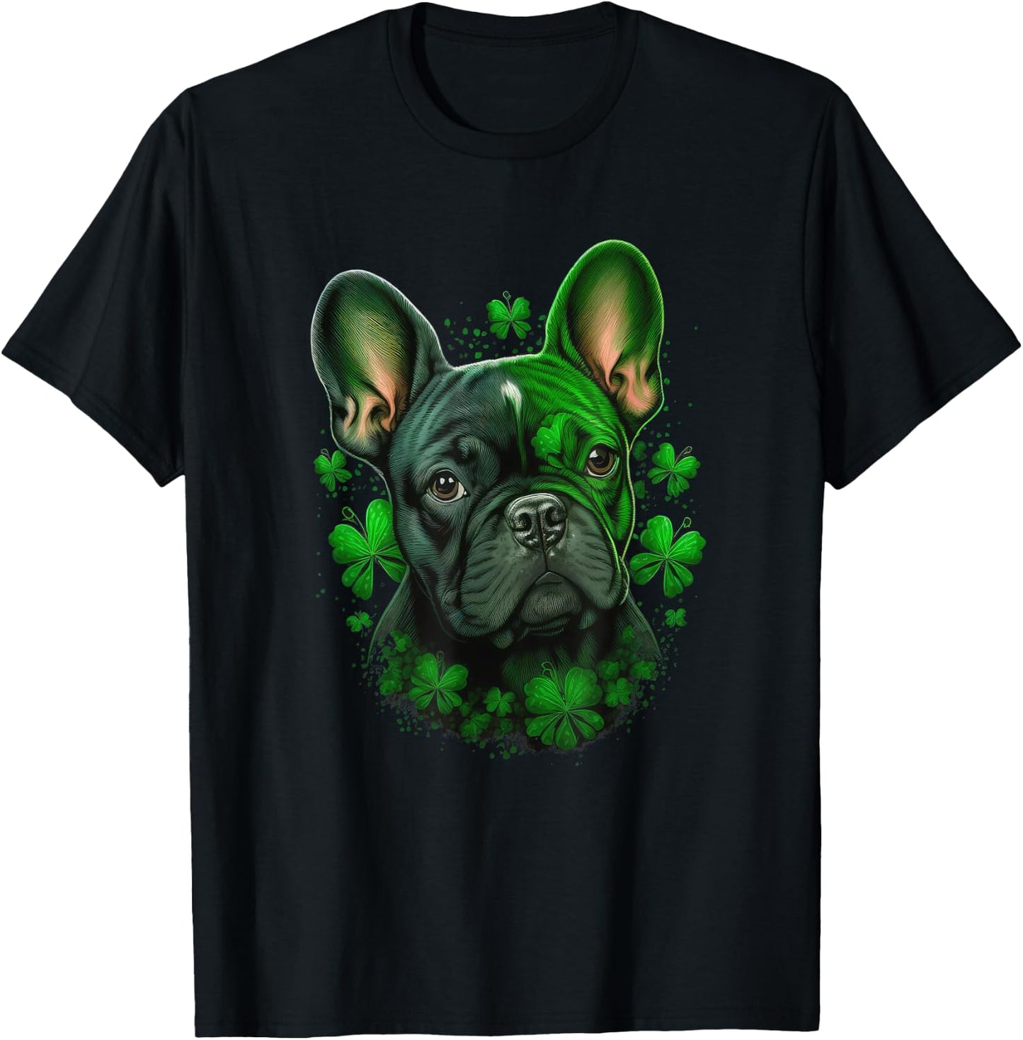 St Patricks Day French Bulldog T-Shirt - T-Shirt | Black