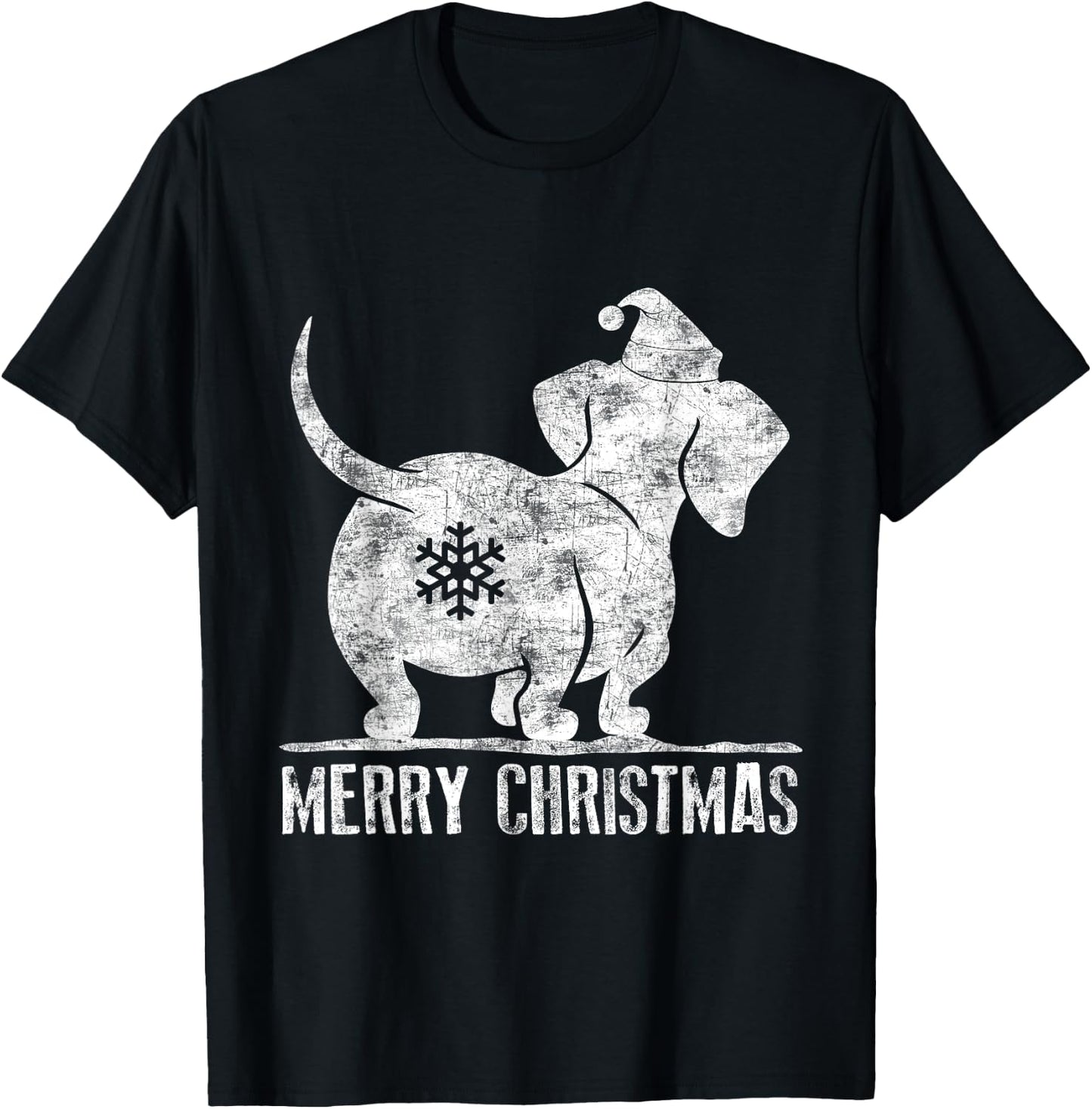 Funny Dachshund Ugly Christmas Shirt Weiner Dog Lovers Women T-Shirt - T-Shirt | Black