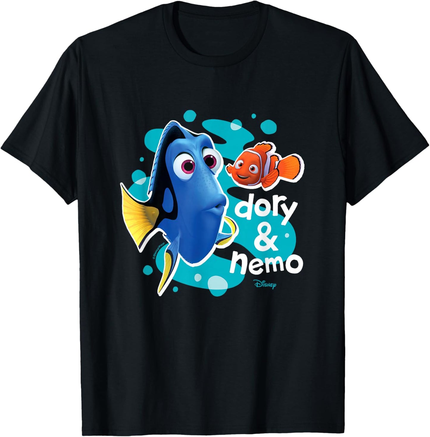 Finding Nemo - Dory and Nemo T-Shirt - T-Shirt | Black
