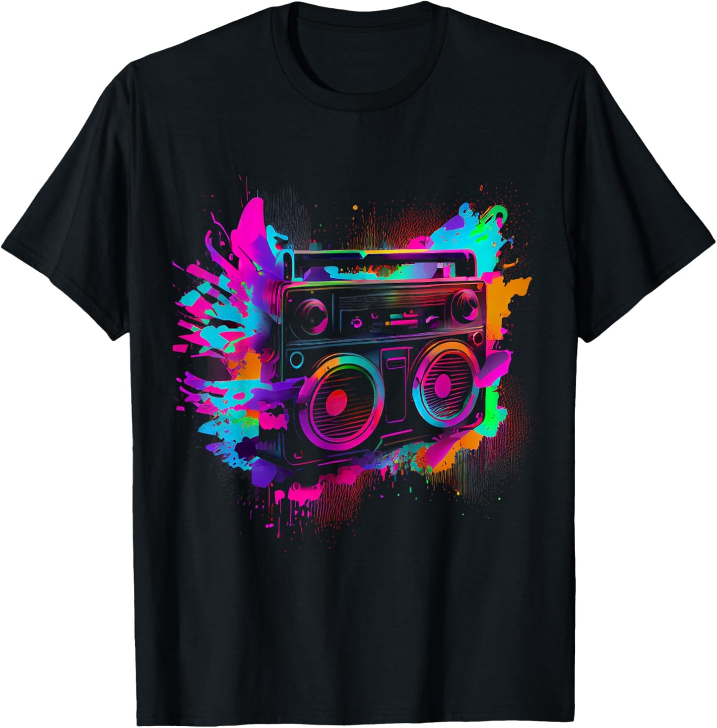 90s 80s Theme Party Outfit Costume T-Shirt - T-Shirt | Black