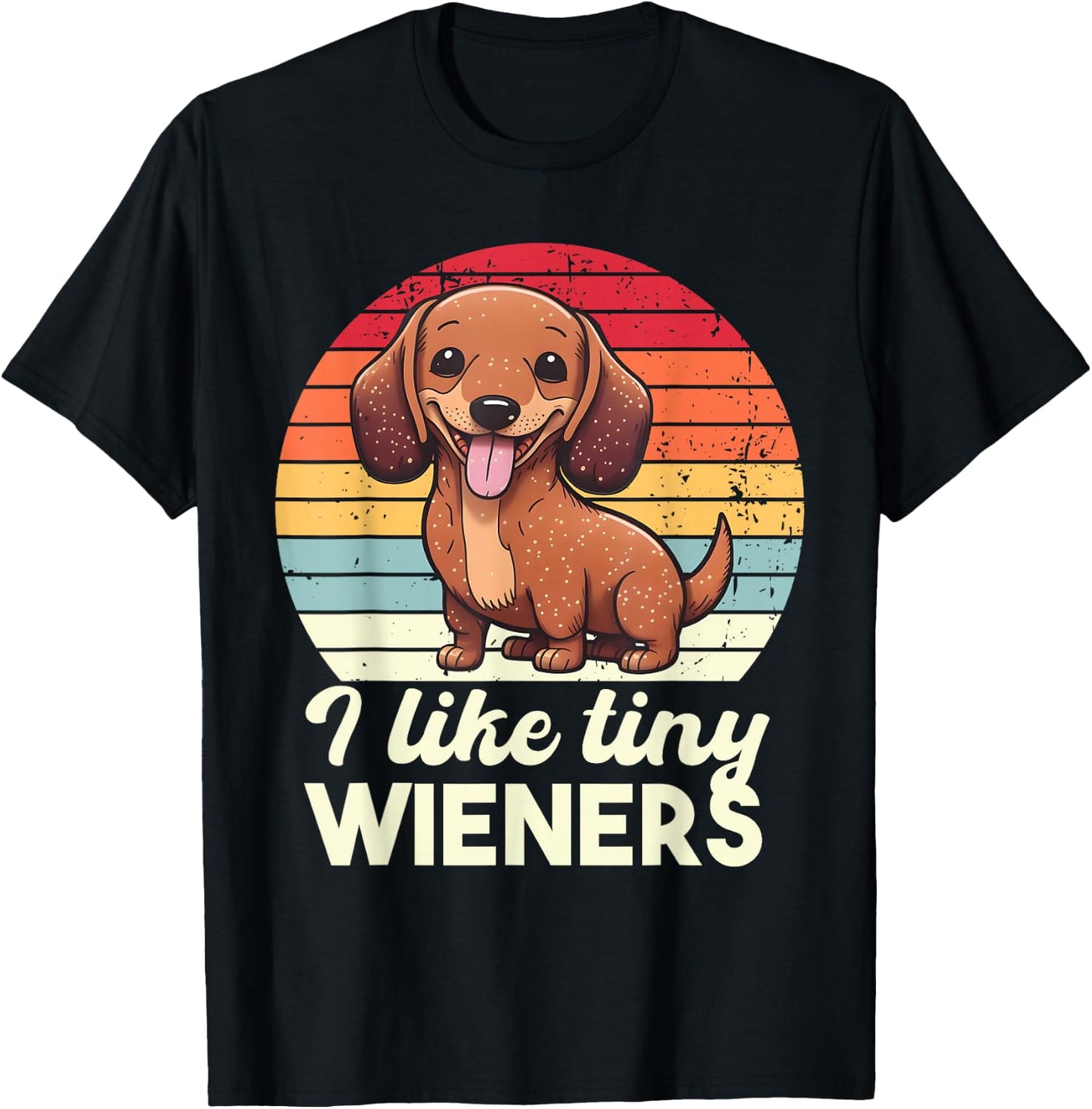 I like tiny Wieners Funny Cute Sausage Dog Owner Girls T-Shirt - T-Shirt | Black