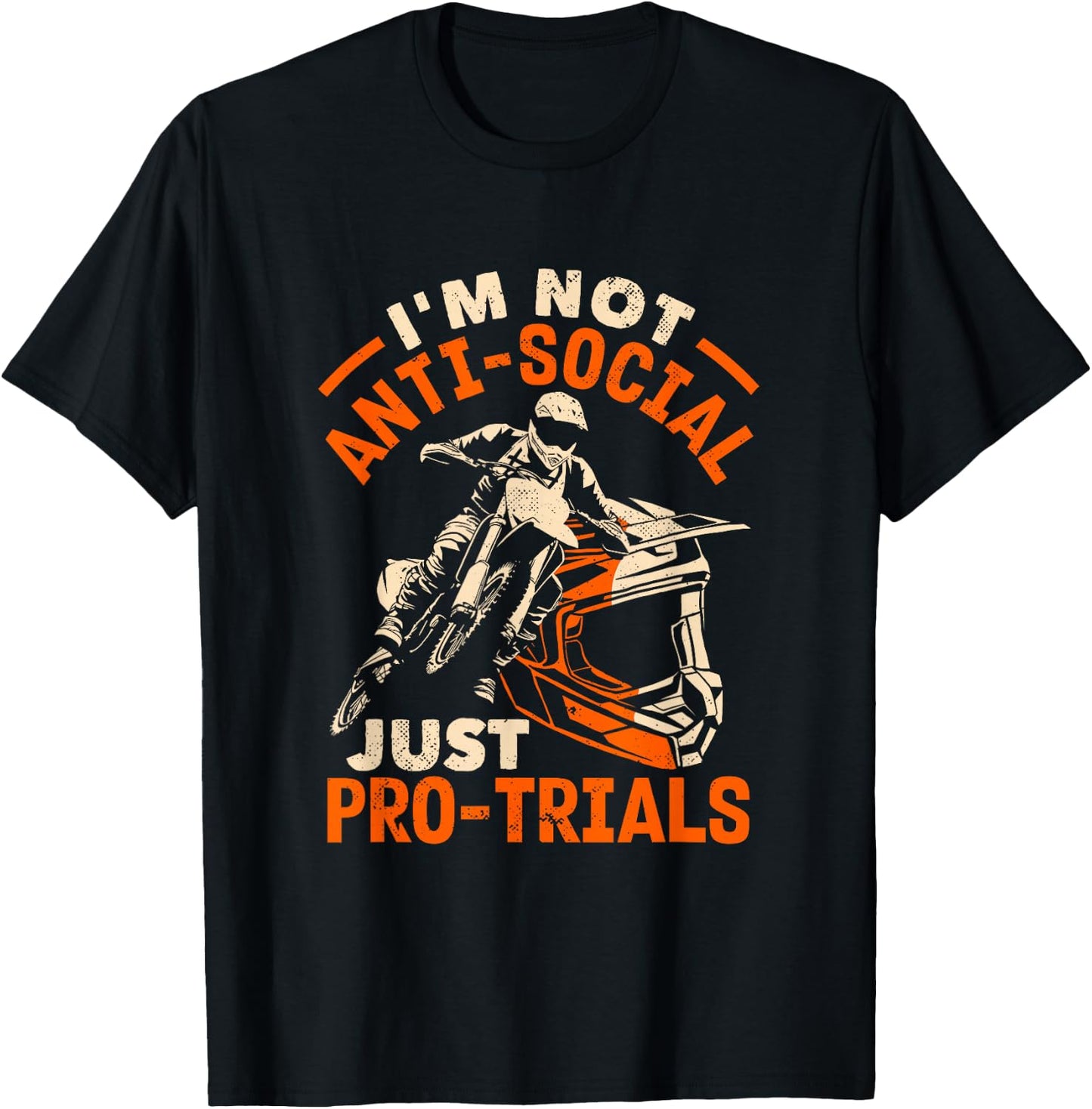 Moto Trials Not Just Pro-Trials Motorcycle T-Shirt - T-Shirt | Black