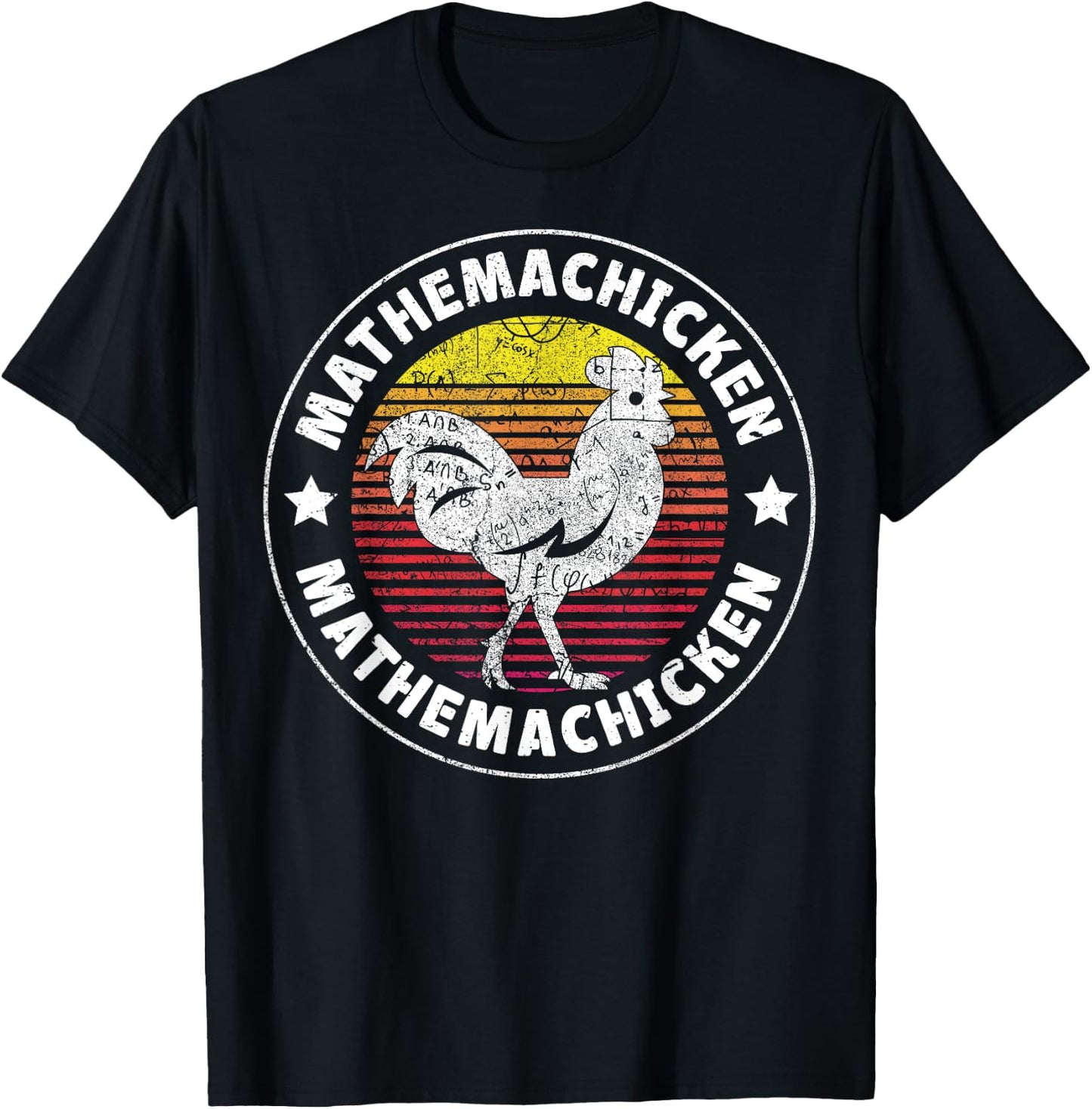 Mathemachicken - Teacher Math Lovers Funny Chicken Men Women T-Shirt - T-Shirt | Black
