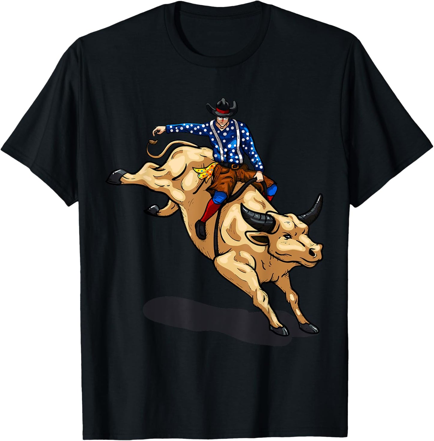 Rodeo Clown Funny Bull Fighting Lover Gag Bullfighter Outfit T-Shirt - T-Shirt | Black