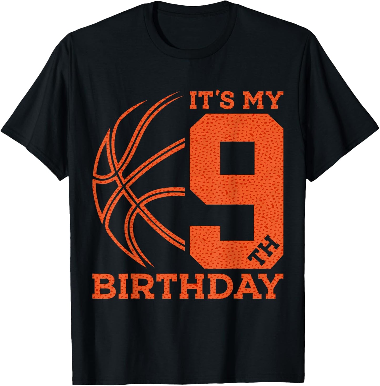 IT'S MY 9TH BIRTHDAY BASKETBALL 9th BIRTHDAY T-Shirt - T-Shirt | Black