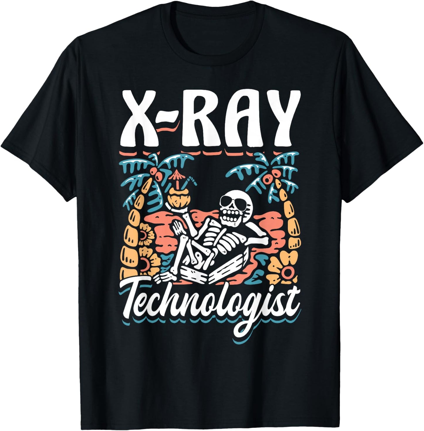 X-Ray Tech Skeleton Radiology Department X- Ray Technologist T-Shirt - T-Shirt | Black