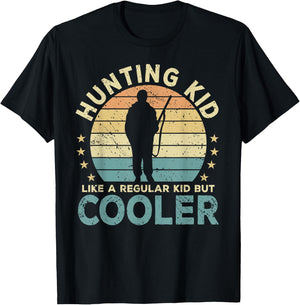 Hunting Kid Funny T-Shirt - T-Shirt | Black