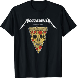 Mozzarella Masters of Pizza Foodie Chef, Baker, Cook. T-Shirt - T-Shirt | Black
