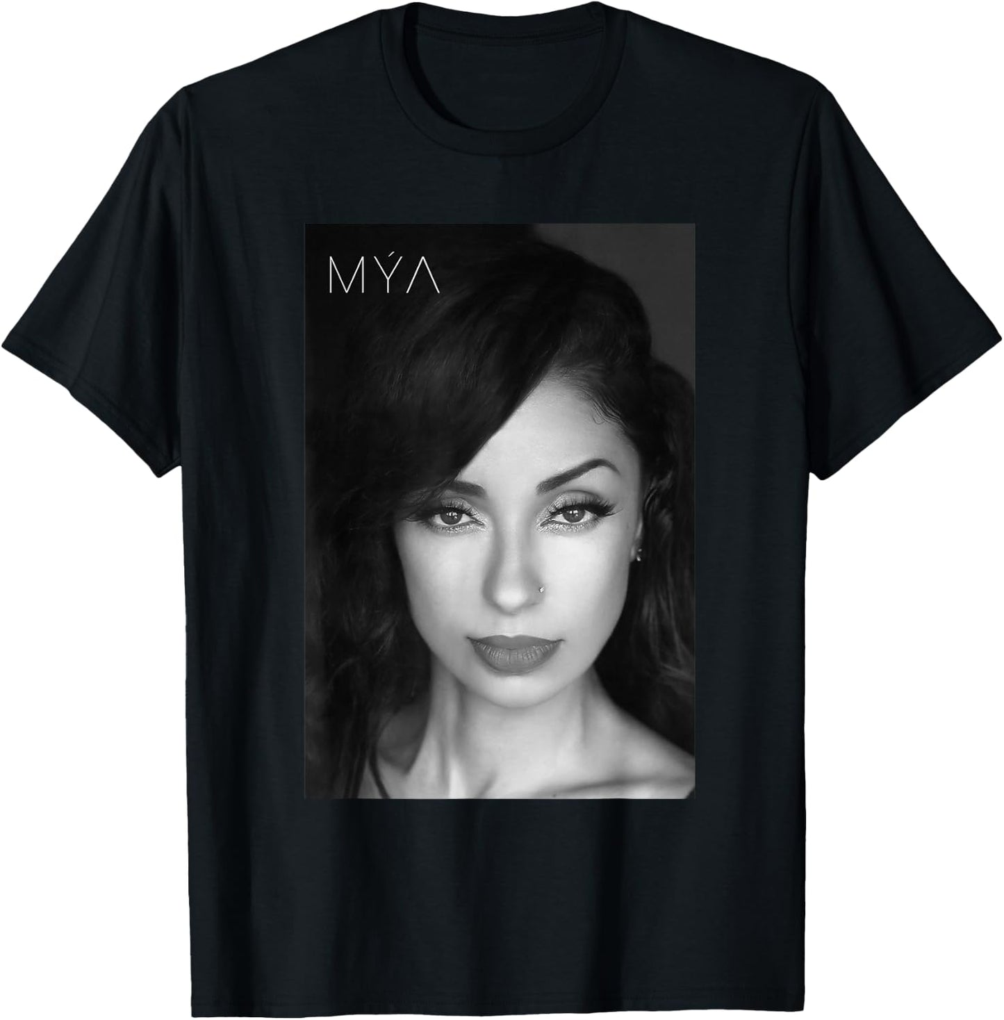 MYA Close Up Black & White T-Shirt - T-Shirt | Black