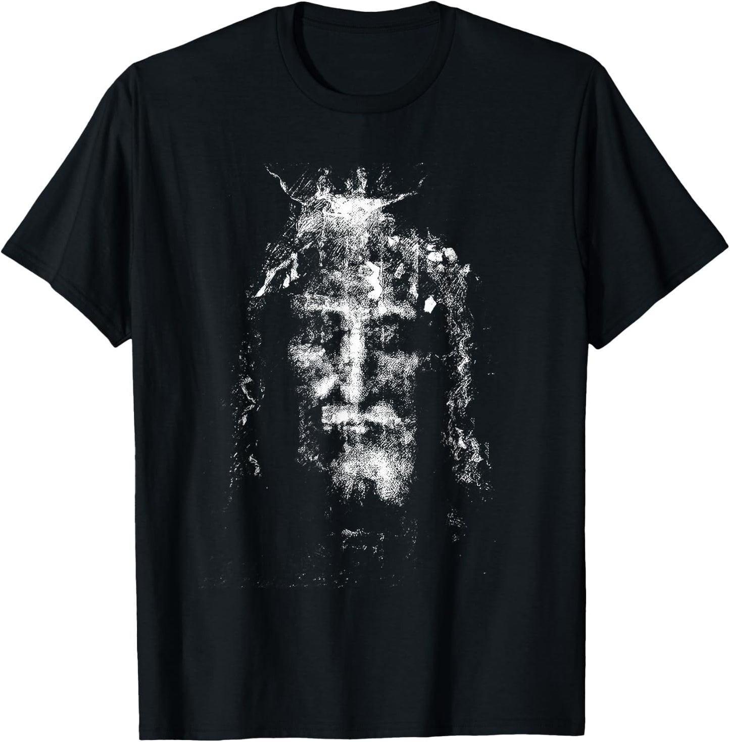 Vintage The Shroud Of Turin Holy Face Of Jesus T-Shirt - T-Shirt | Black