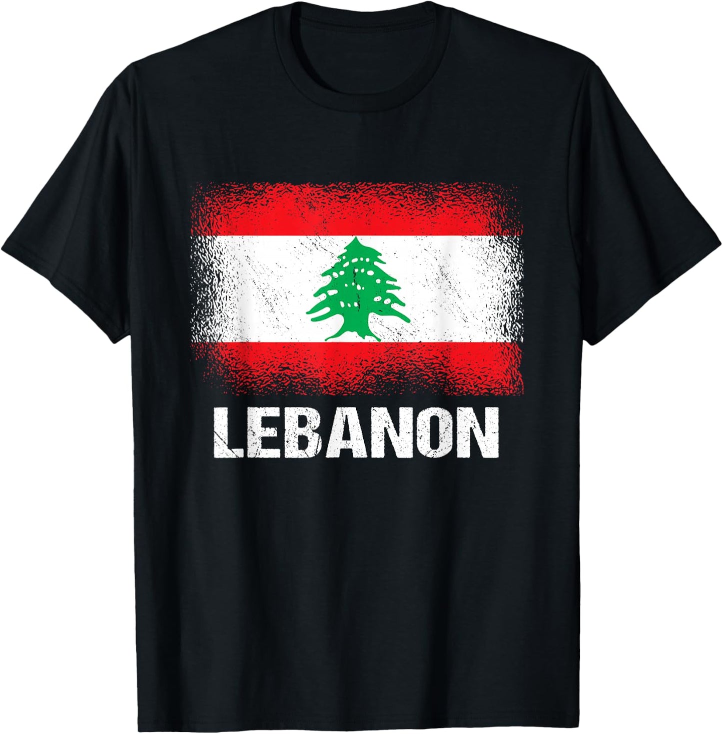 Lebanese Flag Lebanon T-Shirt - T-Shirt | Black