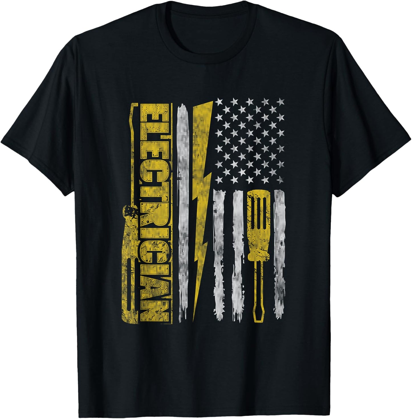 Funny Electrician Electrical Engineer - Electricity Lineman T-Shirt - T-Shirt | Black