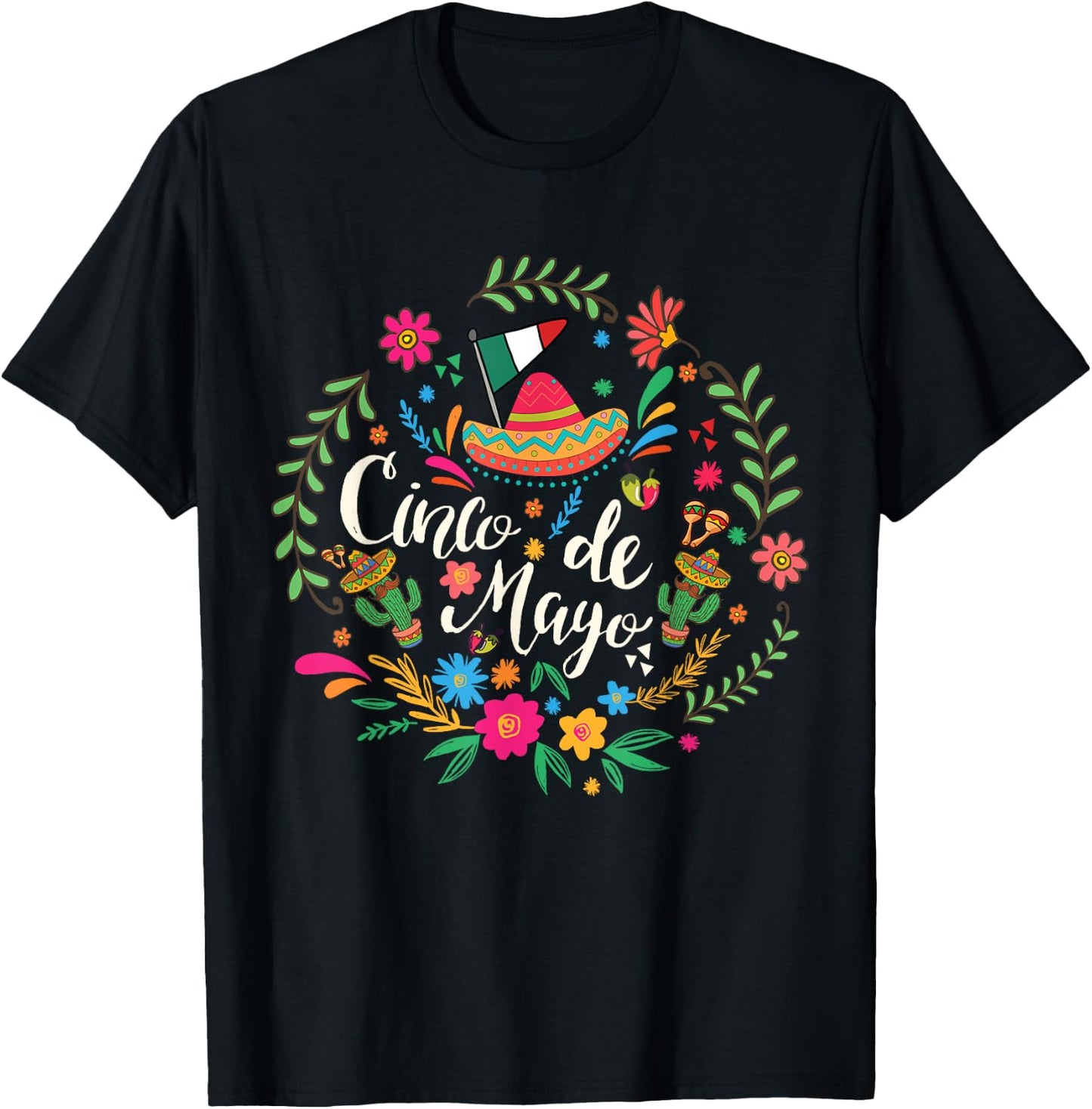 Cinco de Mayo, Funny Mexican fiesta 5 De Mayo T-Shirt - T-Shirt | Black