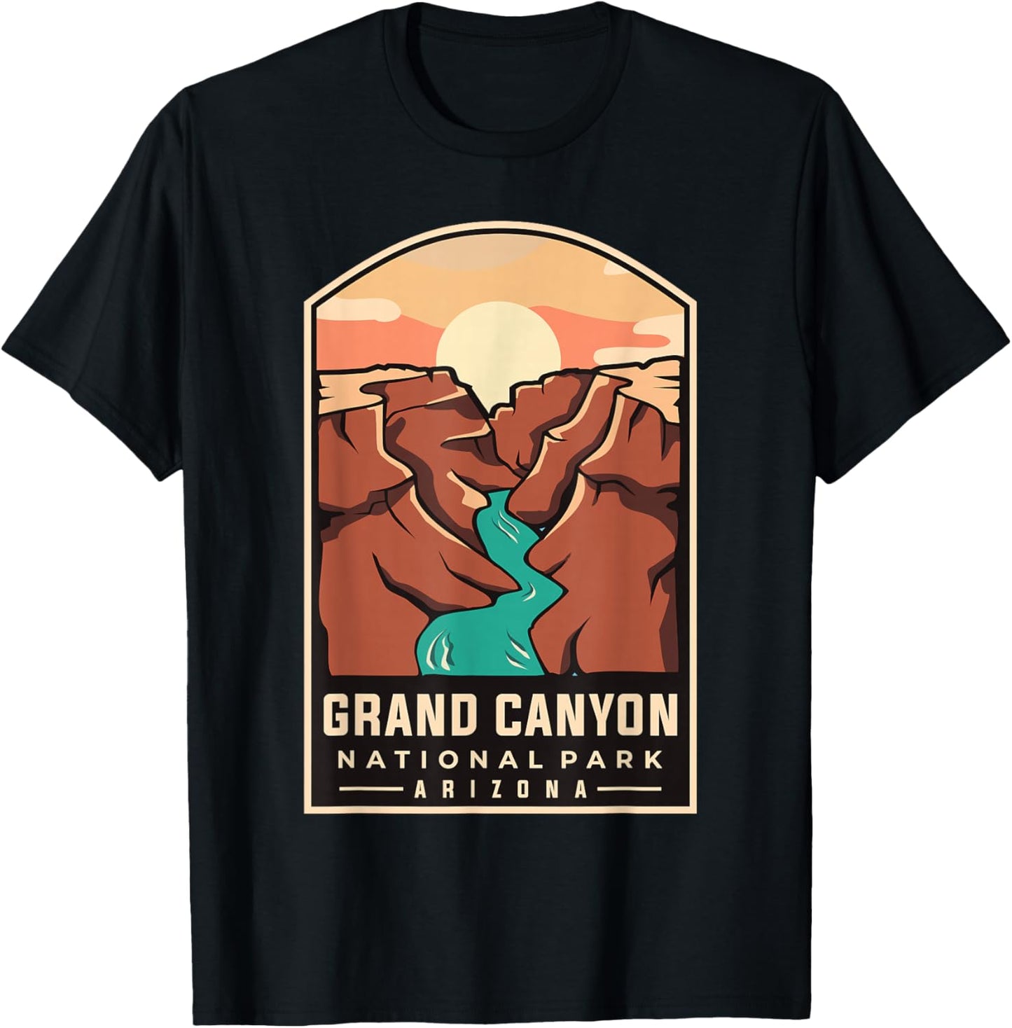 Grand Canyon National Park - Throwback Design - Classic T-Shirt - T-Shirt | Black