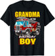 Grandma of Birthday Boy Matching Family Fireman Firetruck T-Shirt - T-Shirt | Black