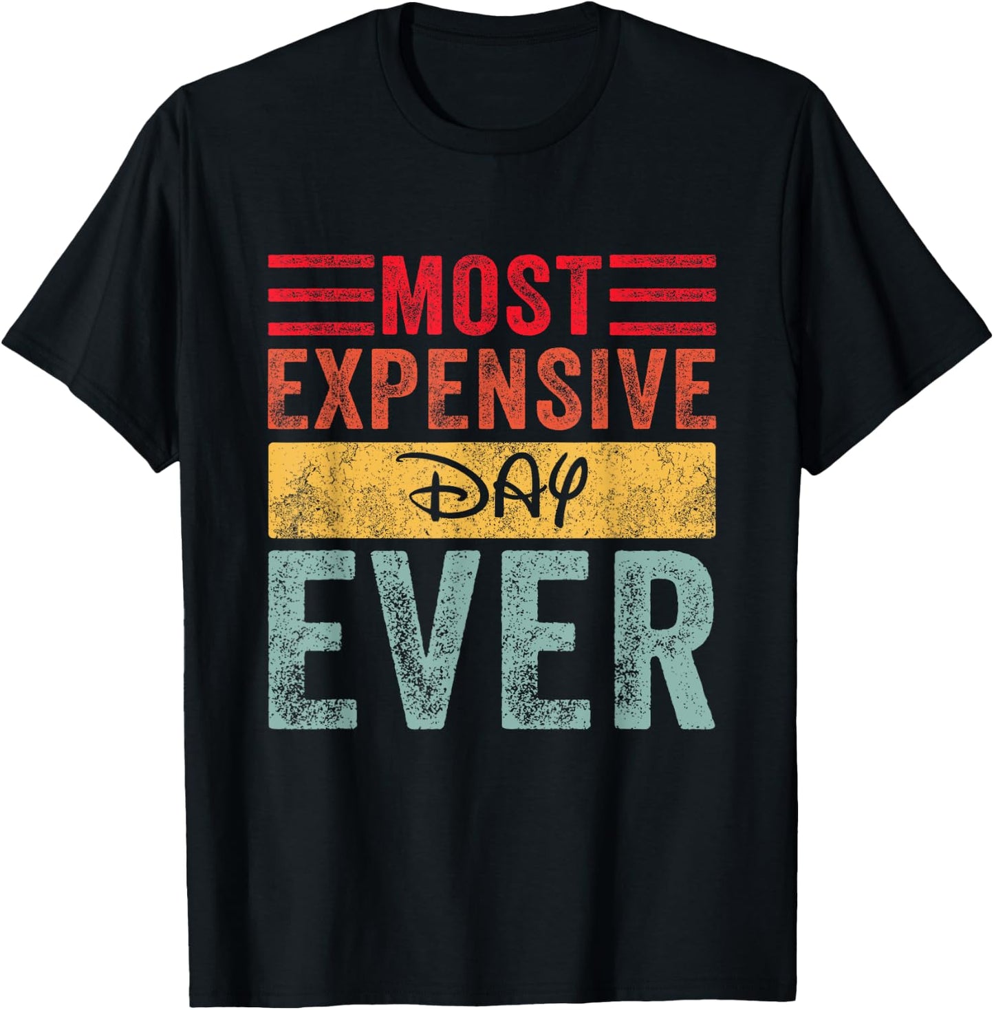 Most Expensive Day Ever Vacation Travel Funny Saying T-Shirt - T-Shirt | Black