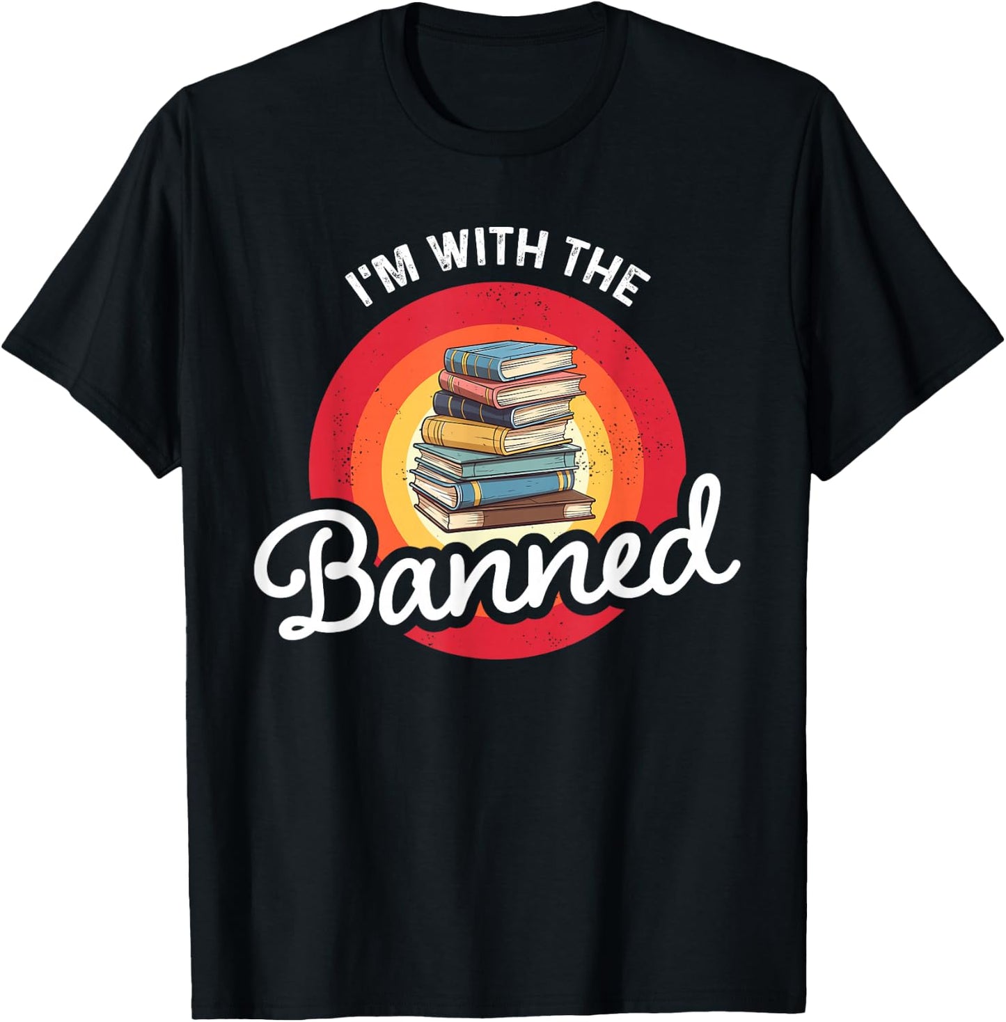 I'm With The Banned Books Week Librarian Retro Book Reader T-Shirt - T-Shirt | Black
