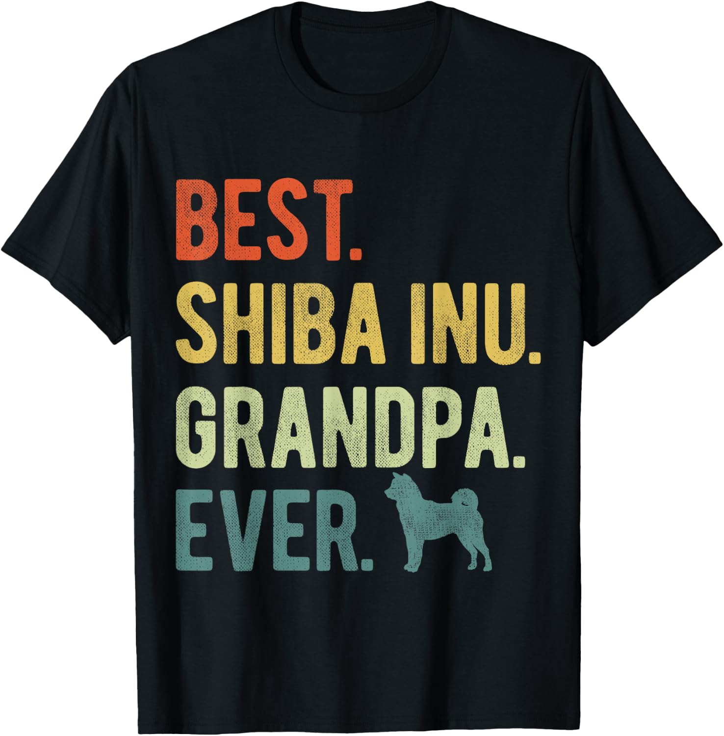 Best Shiba Inu Grandpa Ever Dog Lovers Father's Day T-Shirt - T-Shirt | Black