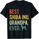 Best Shiba Inu Grandpa Ever Dog Lovers Father's Day T-Shirt - T-Shirt | Black