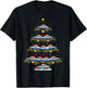 Police Car Lover Matching Santa Police Car Christmas Tree T-Shirt - T-Shirt | Black