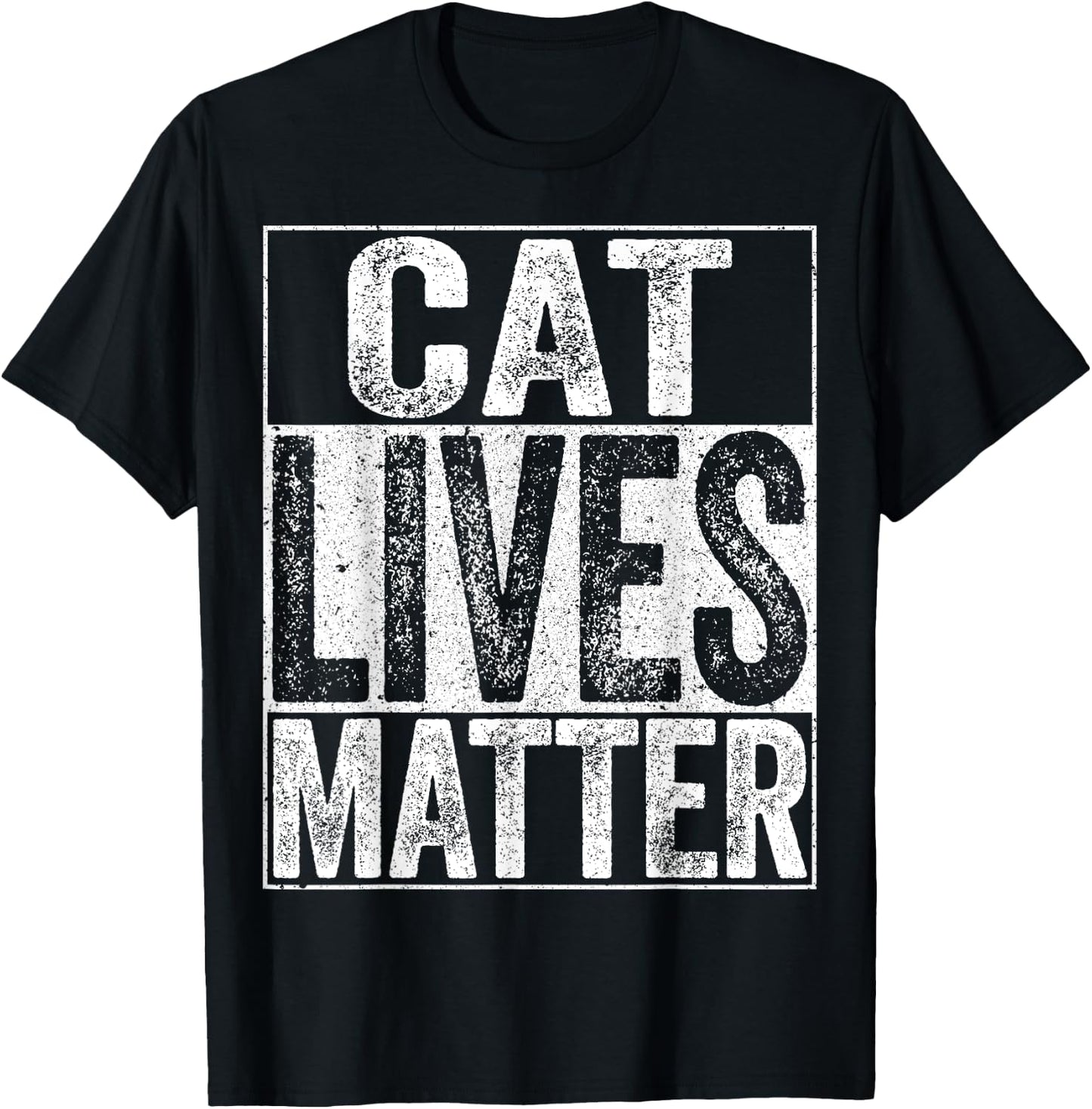 Cat Lives Matter Cat Lover Shirt Women Girls Kids T-Shirt - T-Shirt | Black