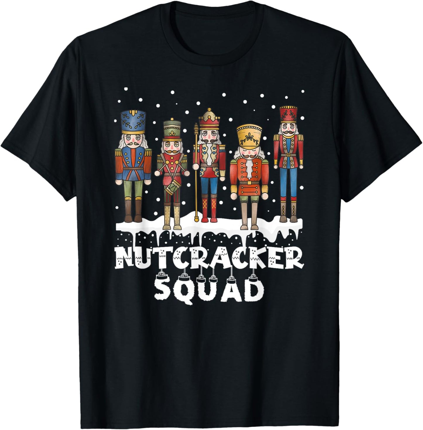 Nutcracker Squad Ballet Boys Girls Family Cute Christmas T-Shirt - T-Shirt | Black