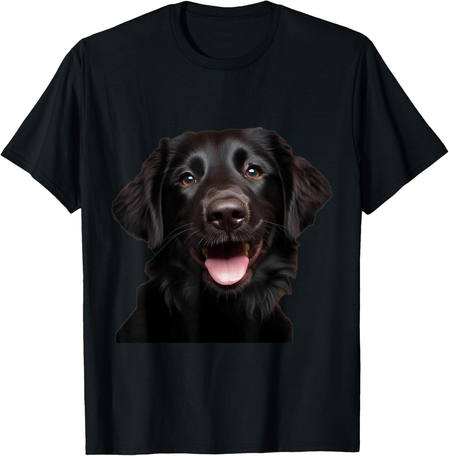 Flat Coated Retriever Happy - Flat Coated Retriever T-Shirt - T-Shirt | Black