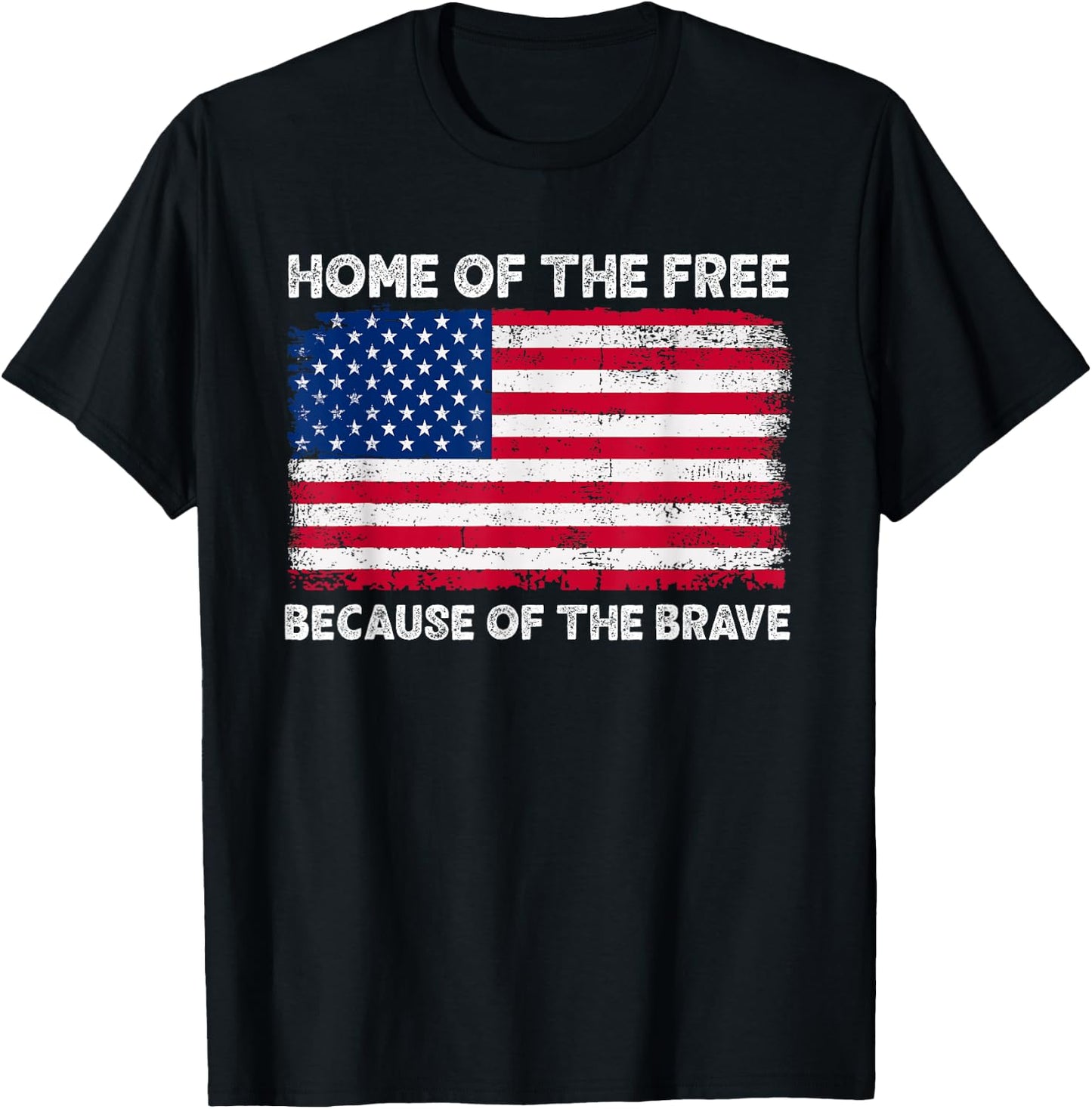 Home Of The Free Because Of The Brave T-Shirt - T-Shirt | Black