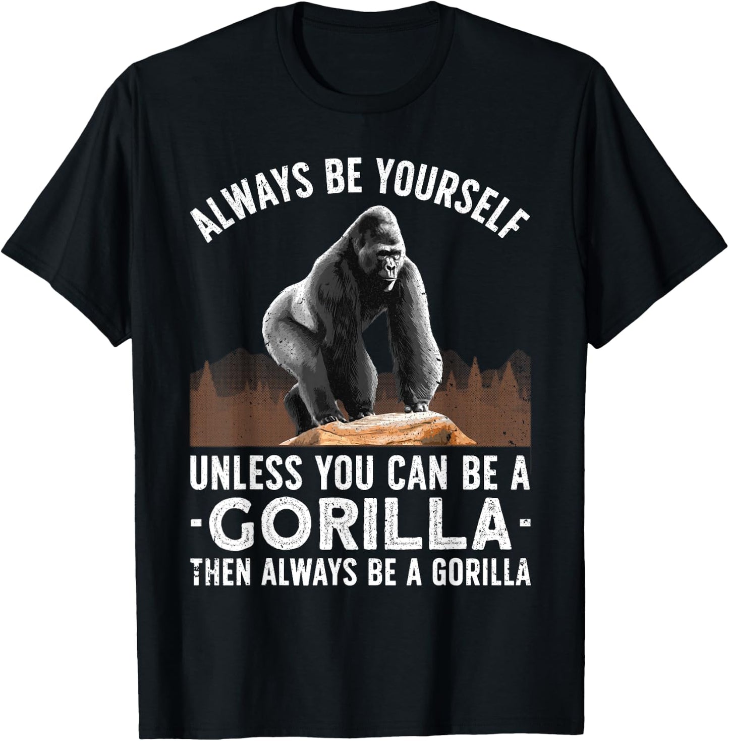 Funny Gorilla Art Women Primate Animal Gorilla Lover T-Shirt - T-Shirt | Black