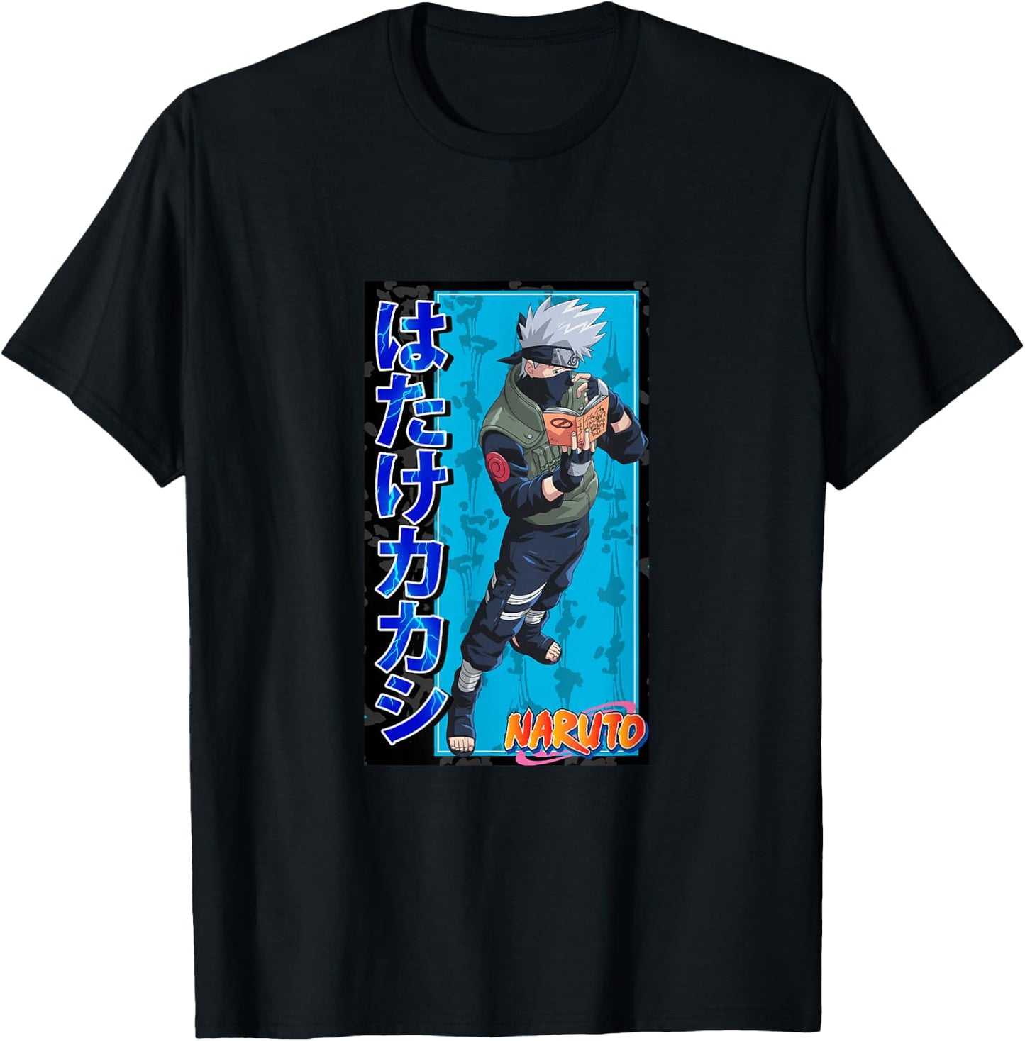Naruto Classic Kakashi Reading A Book T-Shirt - T-Shirt | Black