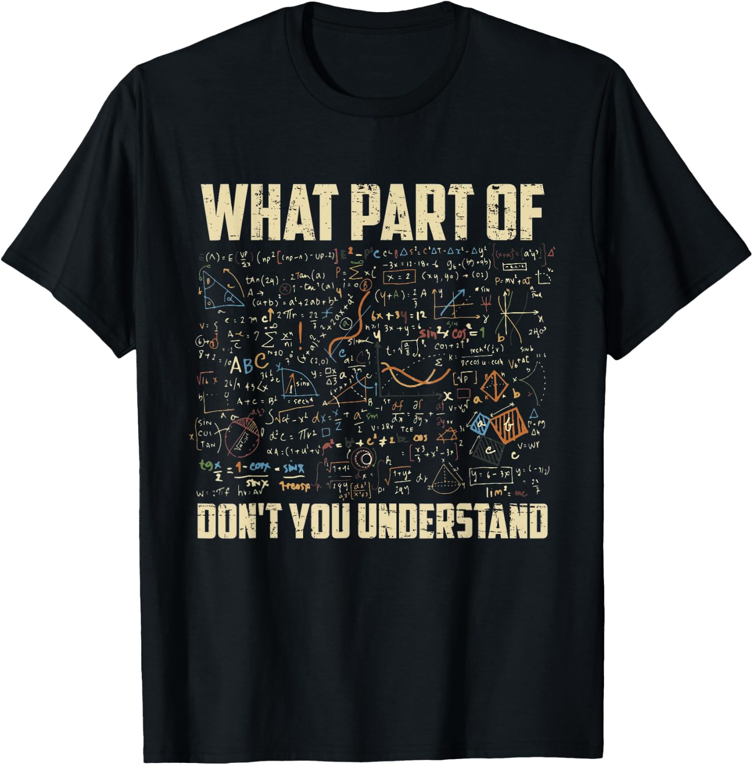 What Part Of Don't You Understand Funny Math Teacher Gift Men Women Kids T-Shirt - T-Shirt | Black