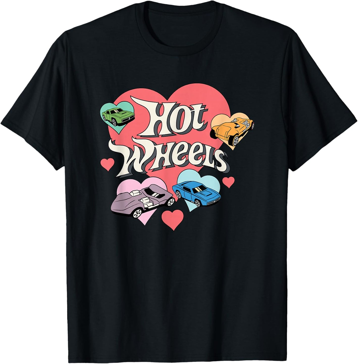 Hot Wheels- Heart Wheels T-Shirt - T-Shirt | Black
