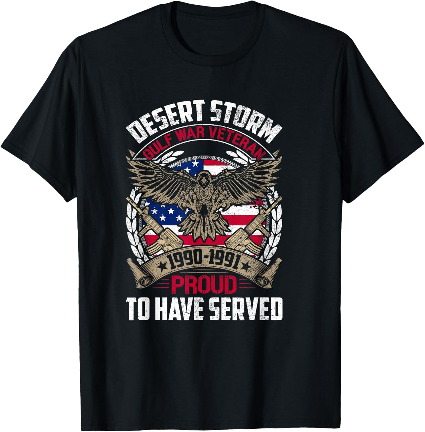 Desert Storm Operation Veteran American T-Shirt - T-Shirt | Black
