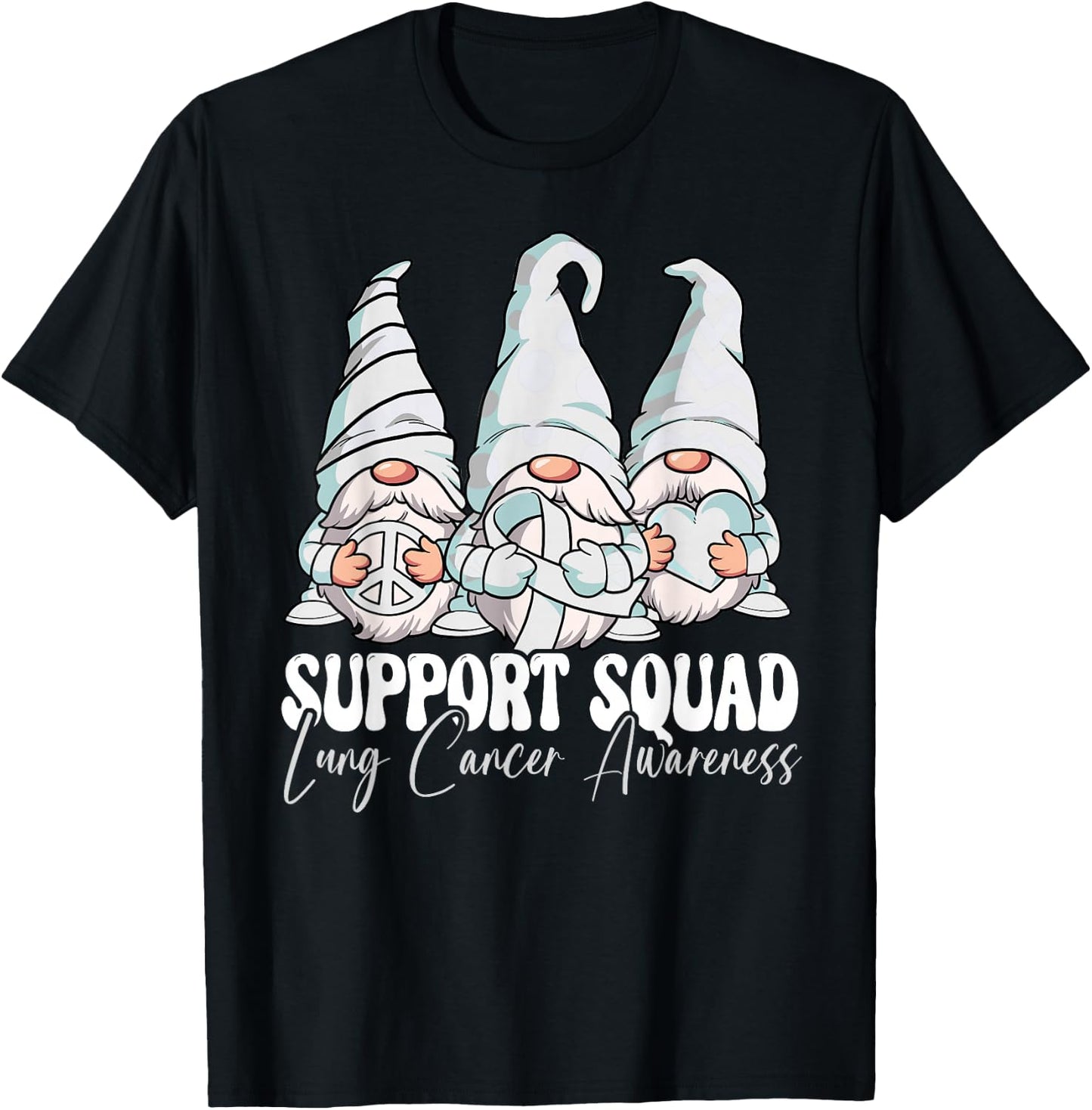 Support Squad Lung Cancer Awareness Month T-Shirt - T-Shirt | Black