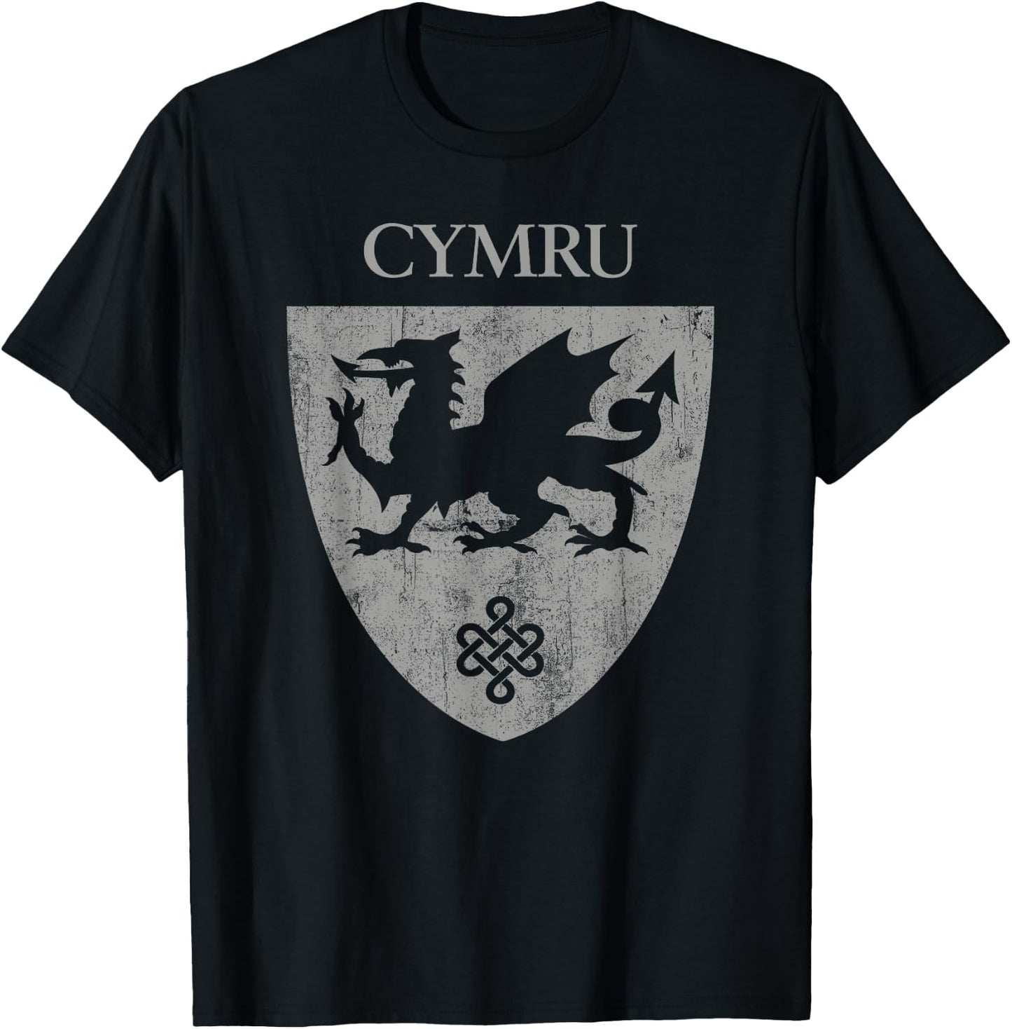 Cymru Welsh Flag Heraldry Dragon Wales pride St David's day T-Shirt - T-Shirt | Black