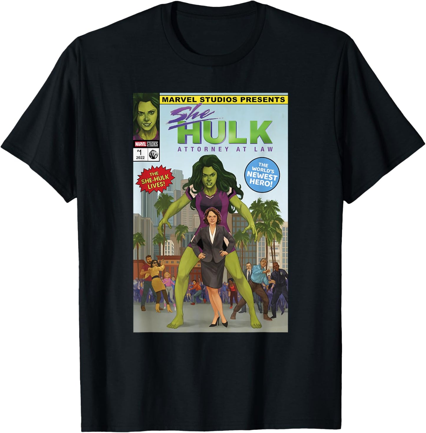 Marvel She-Hulk: Attorney at Law Comic Cover T-Shirt - T-Shirt | Black