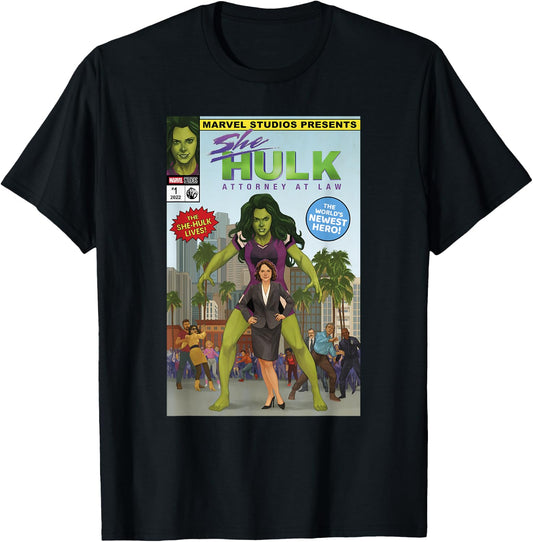 Marvel She-Hulk: Attorney at Law Comic Cover T-Shirt - T-Shirt | Black