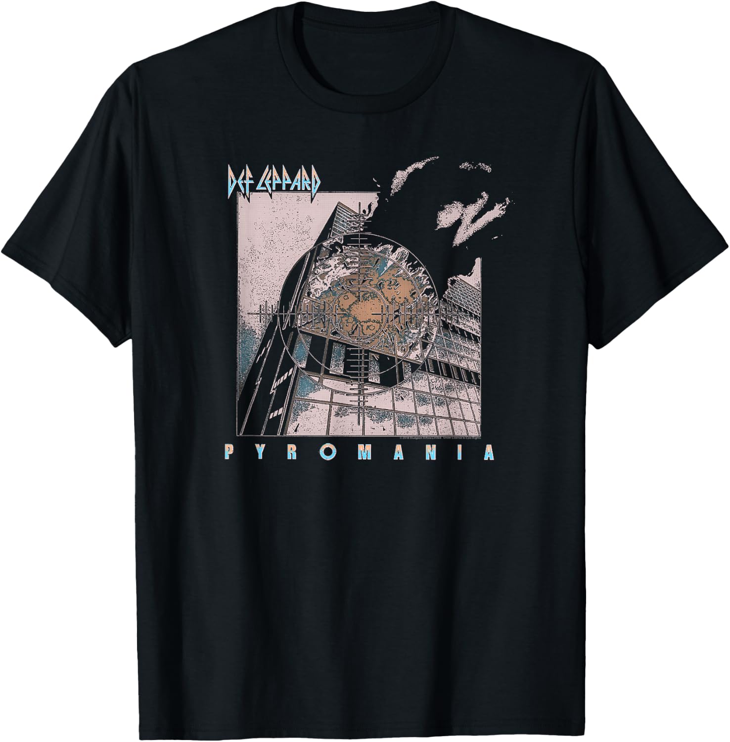 Def Leppard Pyromania Faded Black -Adults T-Shirt - T-Shirt | Black