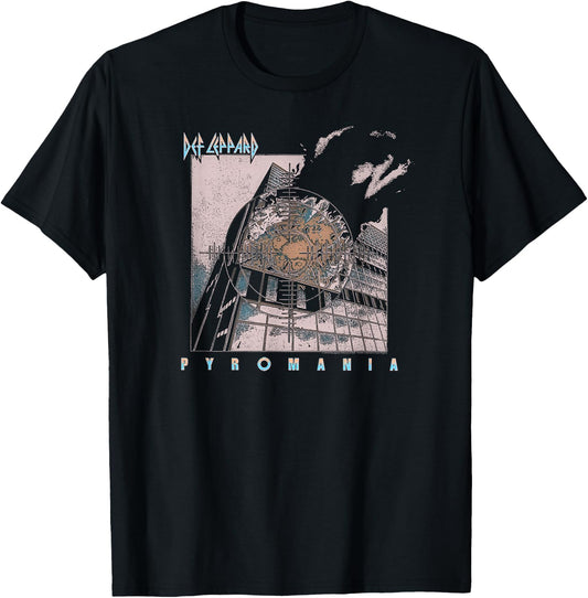Def Leppard Pyromania Faded Black -Adults T-Shirt - T-Shirt | Black