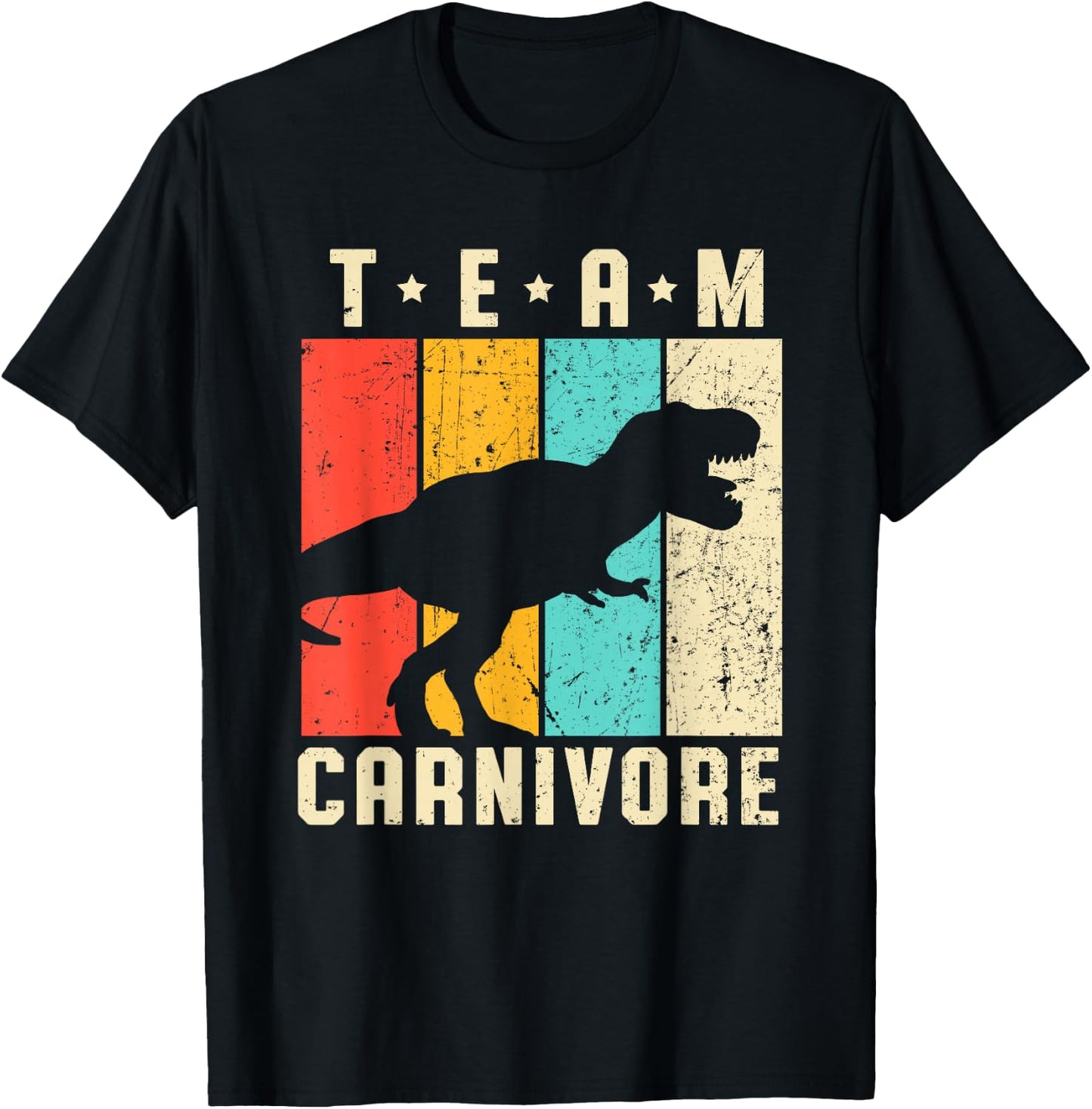 Carnivore Trex Dinosaur Vintage Keto Diet T-Shirt - T-Shirt | Black