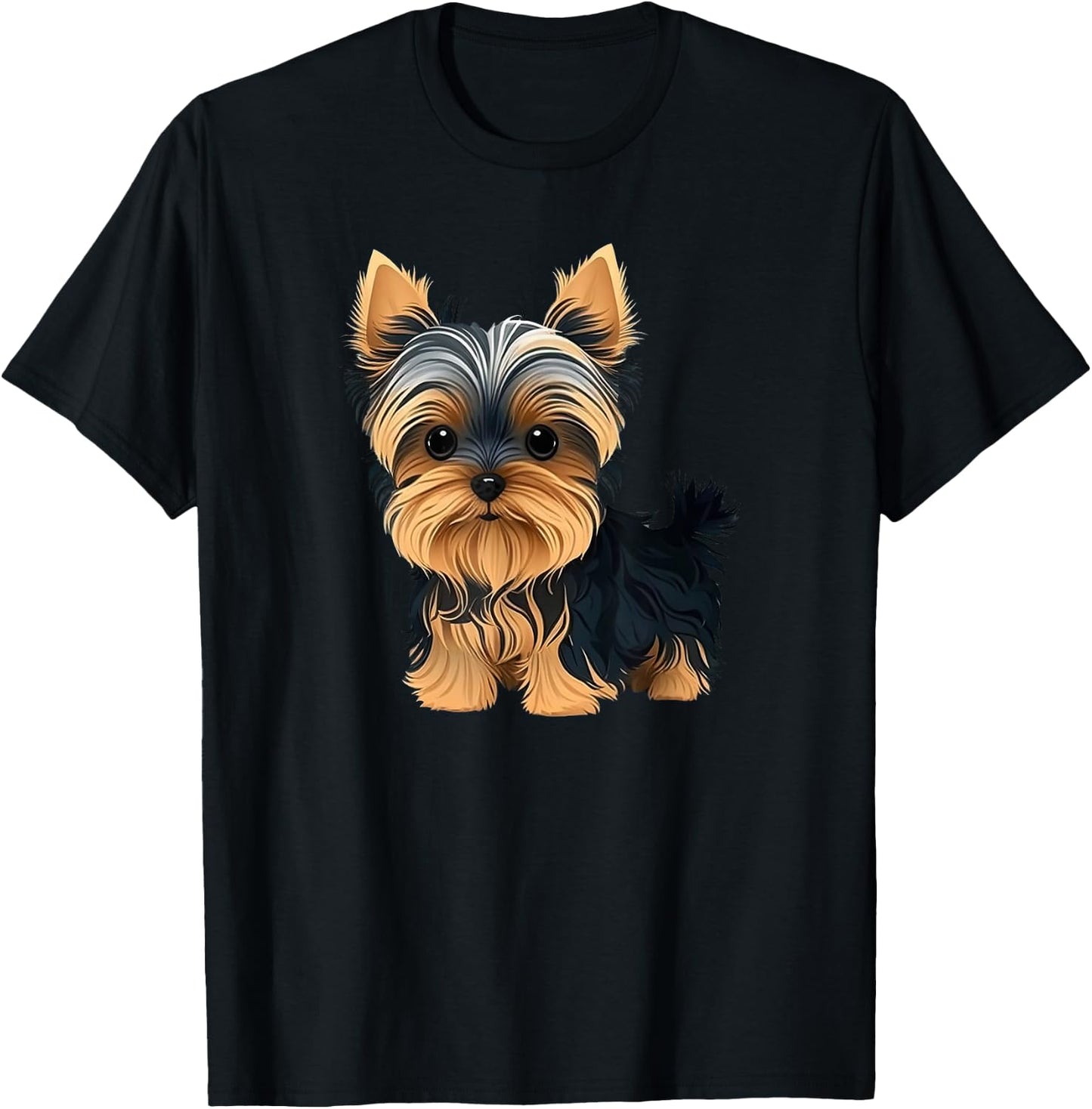 Funny Yorkshire Terrier Cute Puppy T-Shirt - T-Shirt | Black