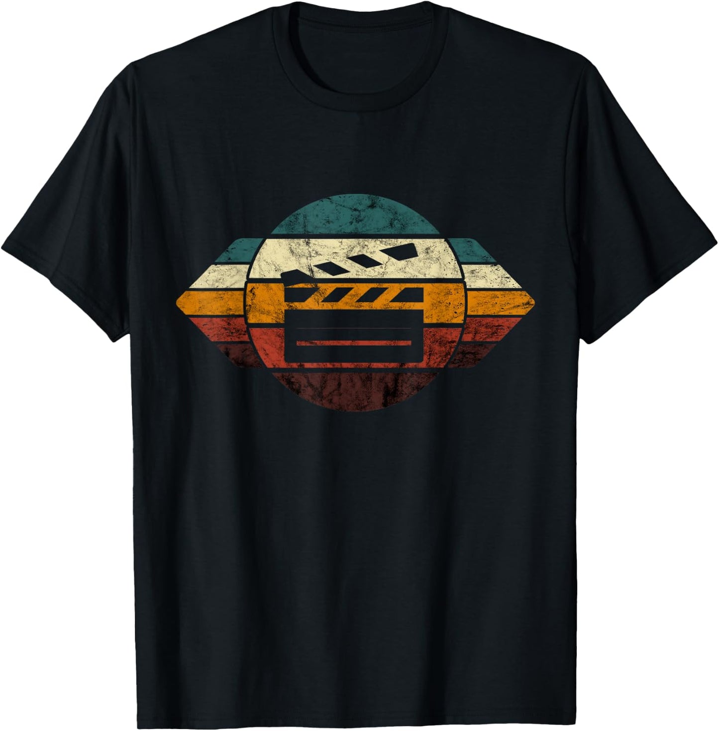 Filmmaker Clapboard Filmmaking Retro Cinematography Vintage T-Shirt - T-Shirt | Black
