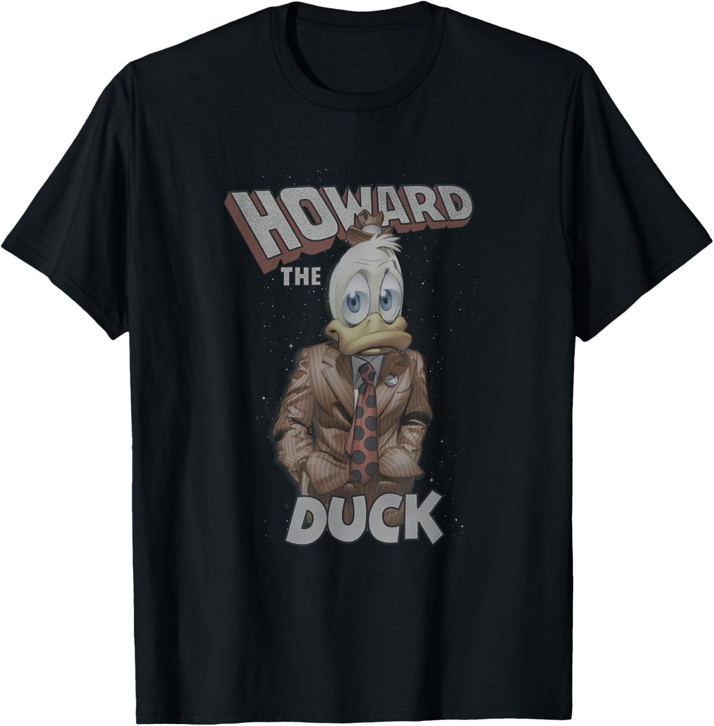 Marvel Comics Retro Classic Howard The Duck Space Portrait T-Shirt - T-Shirt | Black