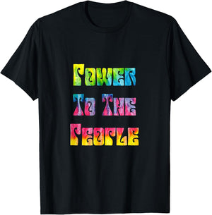 Hippie Talk - Power To The People T-Shirt - T-Shirt | Black